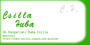 csilla huba business card